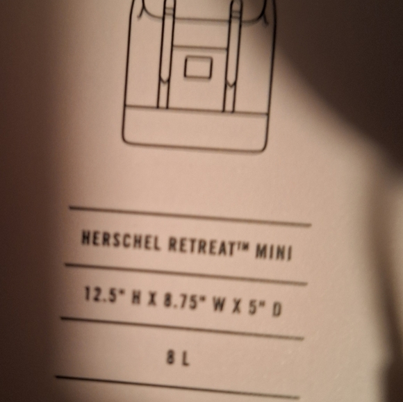Herschel retreat mini backpack and zip around wallet.  Brand new! main image 7